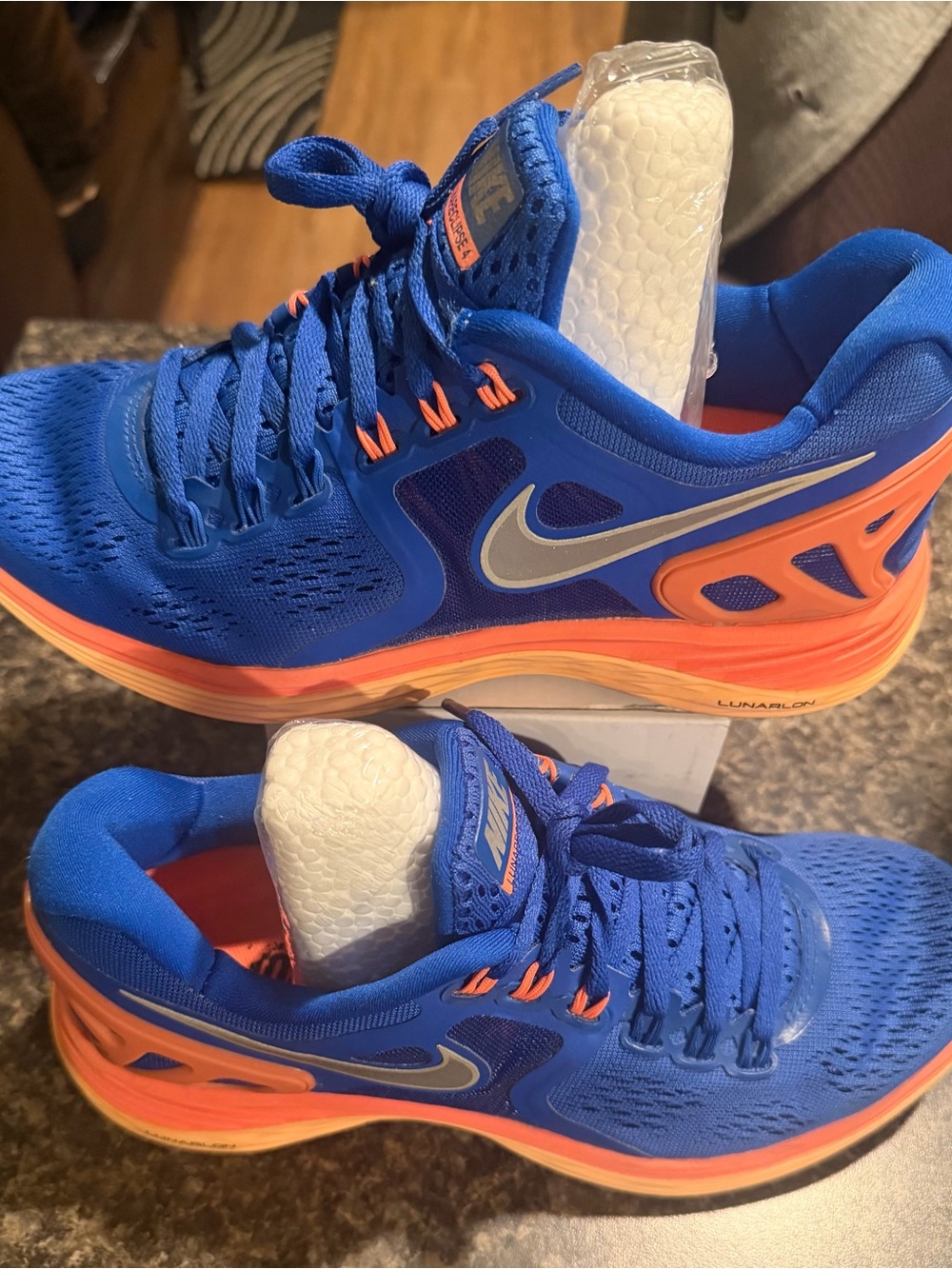 Nike Men’s Blue with Orange Accent Running Shoes